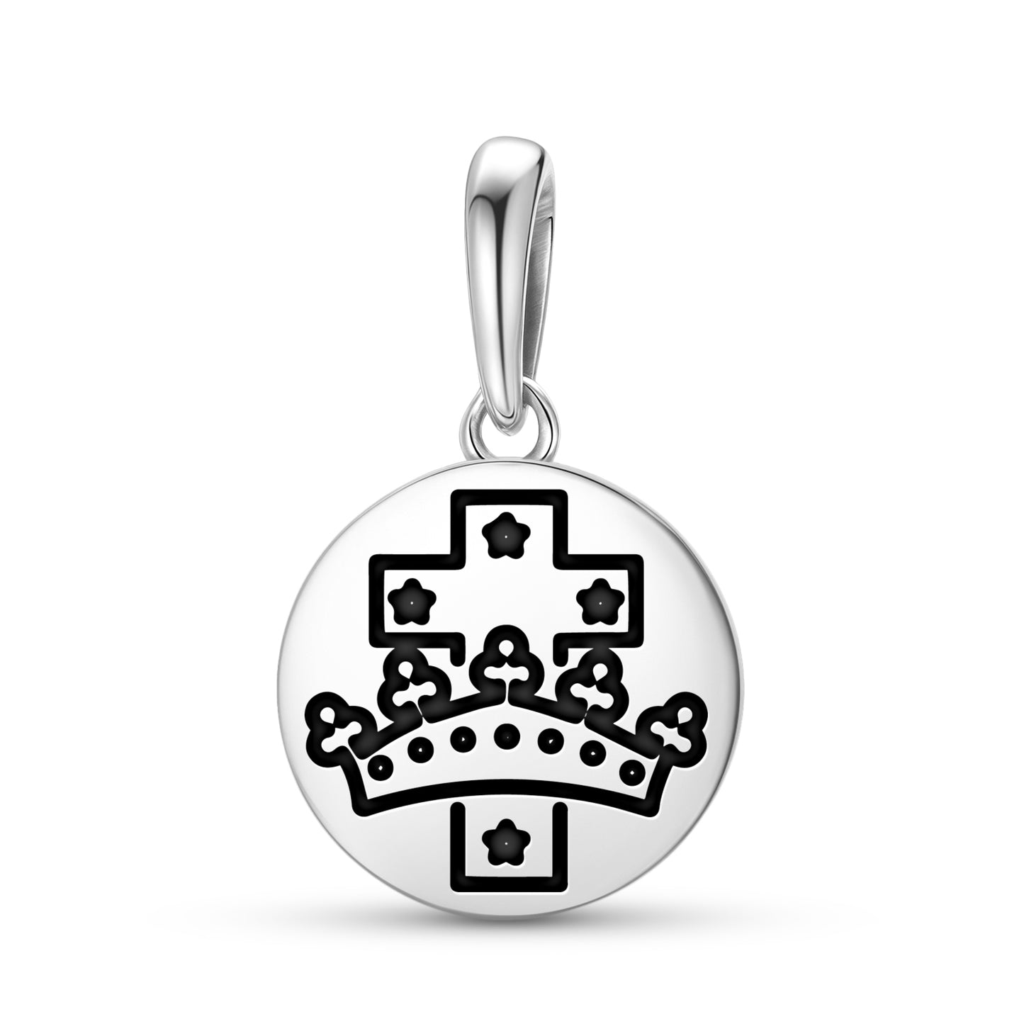 The Crown and The Cross Templar Symbols Pendant Dangle Charm