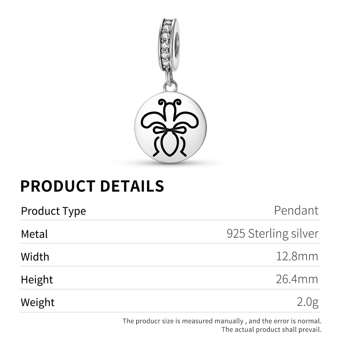 The Bee Templar Symbols Pendant Dangle Charm
