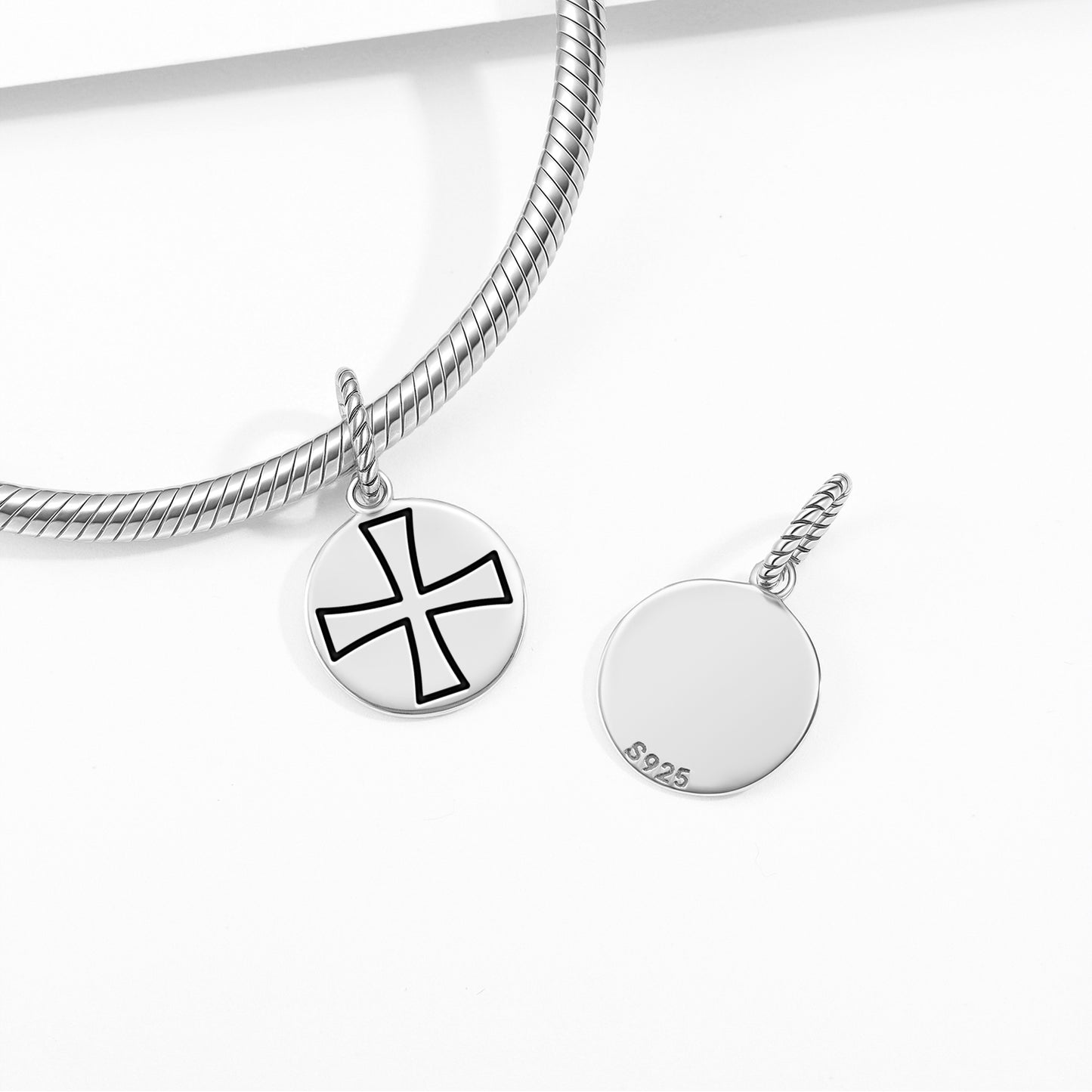 Red Cross Templar Symbols Pendant Dangle Charm