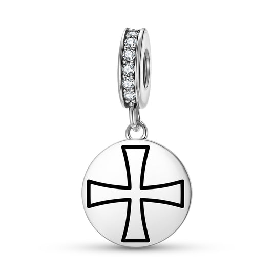 Red Cross Templar Symbols Pendant Dangle Charm