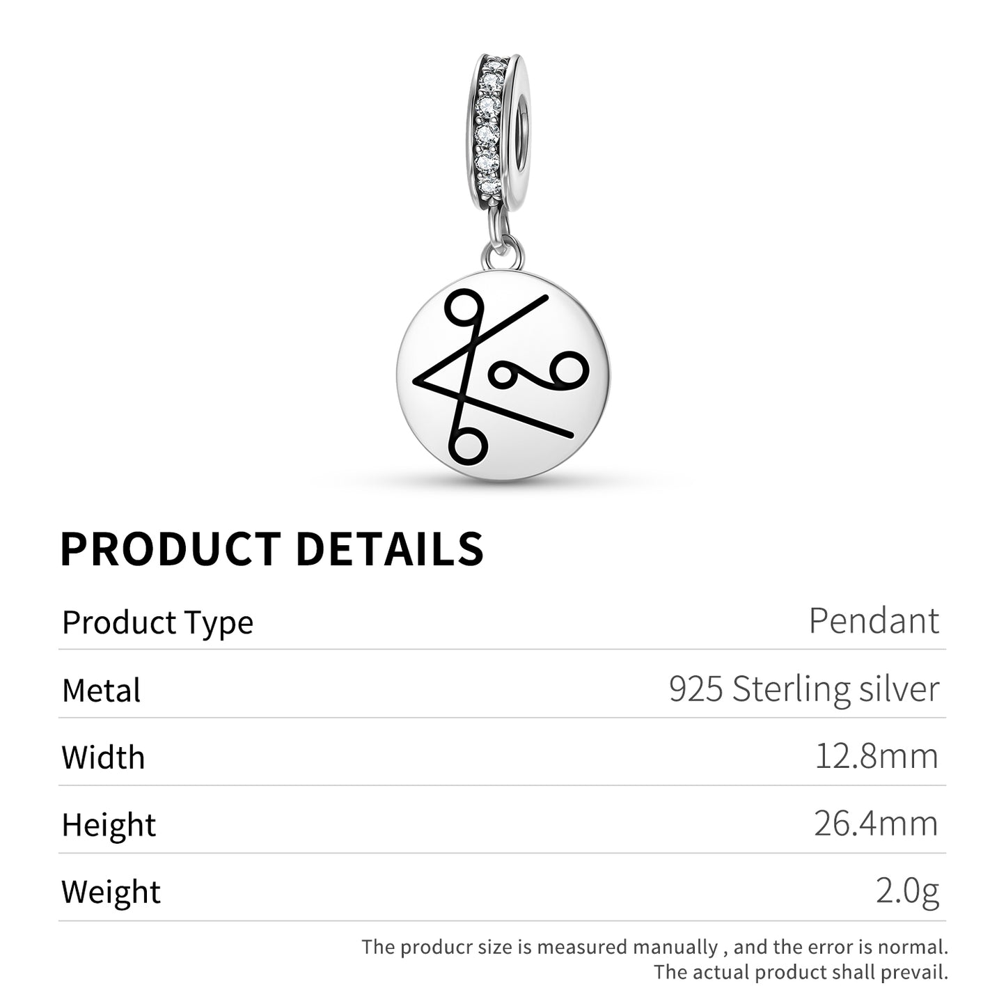 SHANTI Reiki Symbols Pendant Dangle Charm