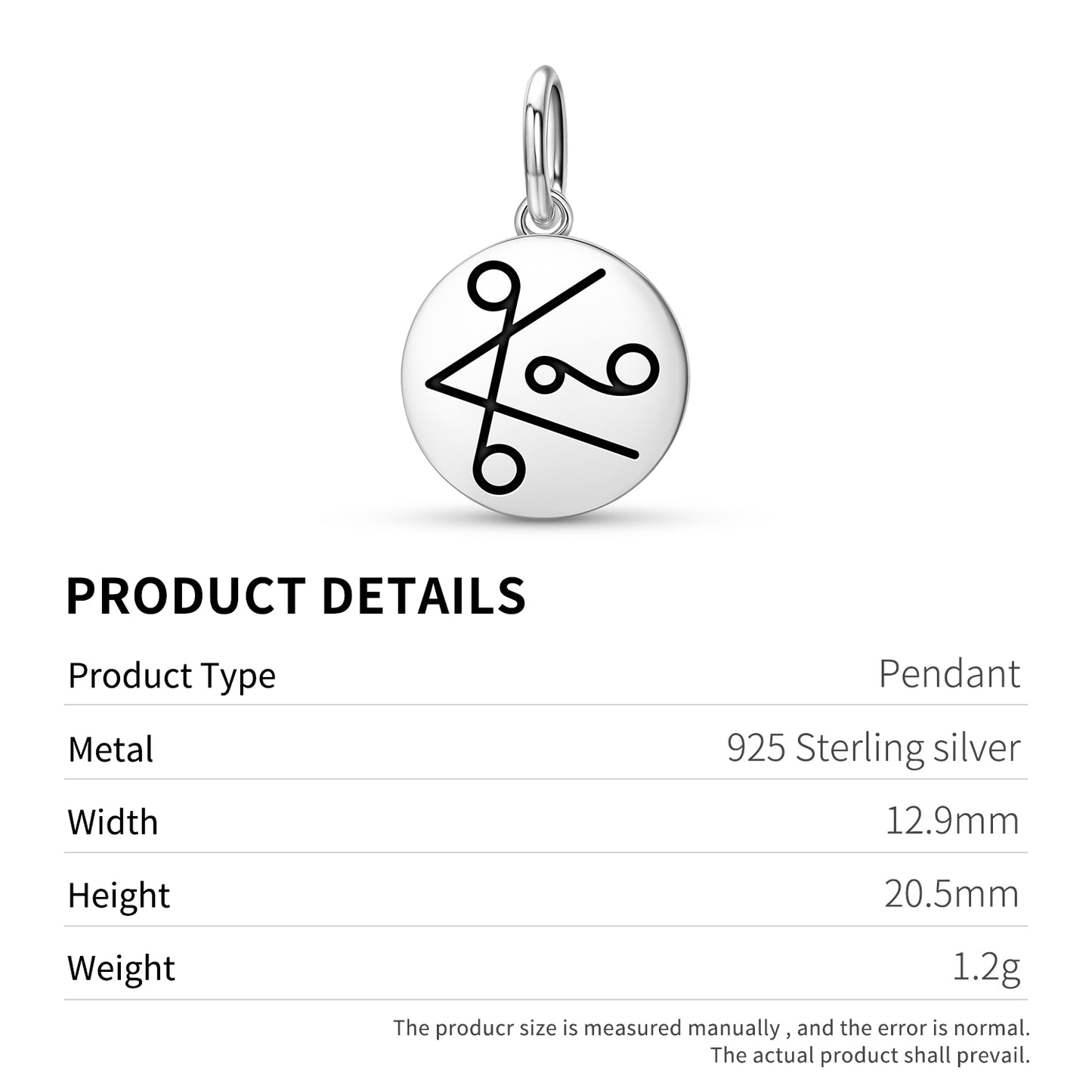 SHANTI Reiki Symbols Pendant Dangle Charm