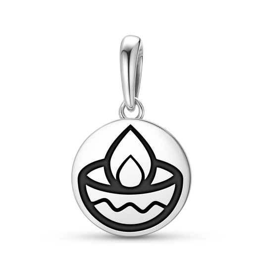 Diwali Hindu Symbols Pendant Dangle Charm