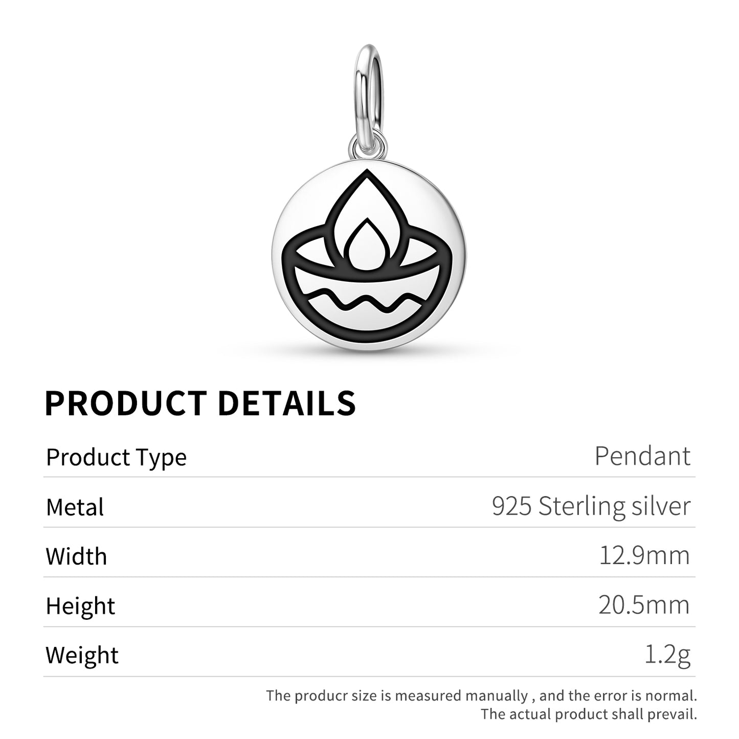 Diwali Hindu Symbols Pendant Dangle Charm