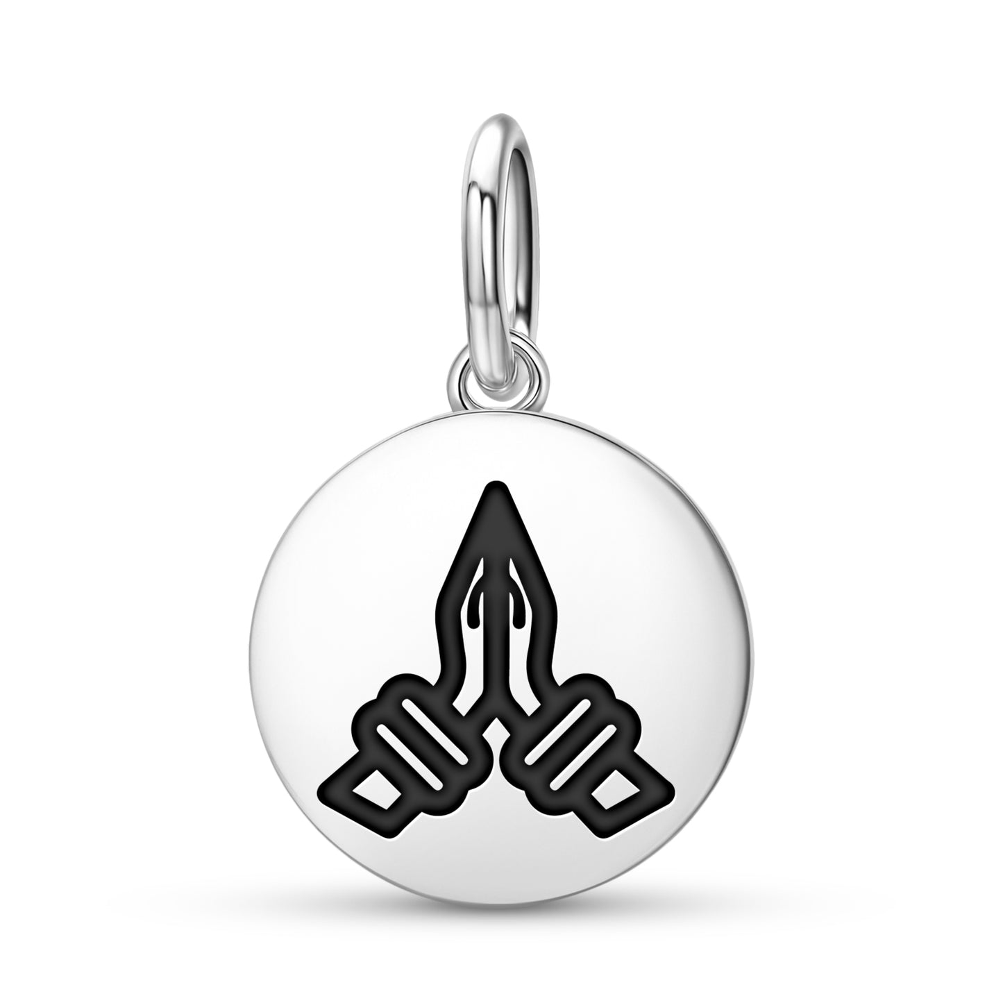 Namaste Hindu Symbols Pendant Dangle Charm