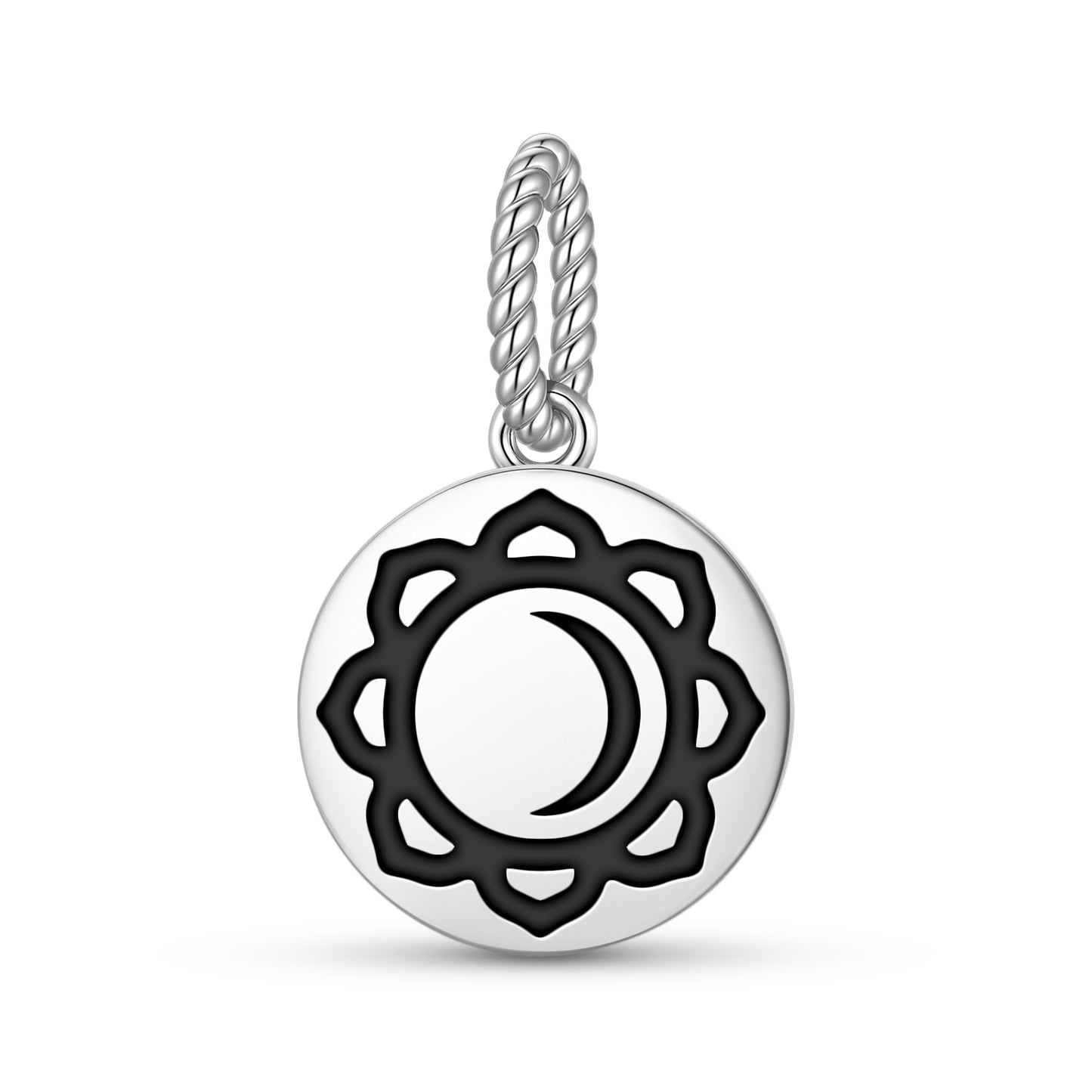Chandra Hindu Symbols Pendant Dangle Charm