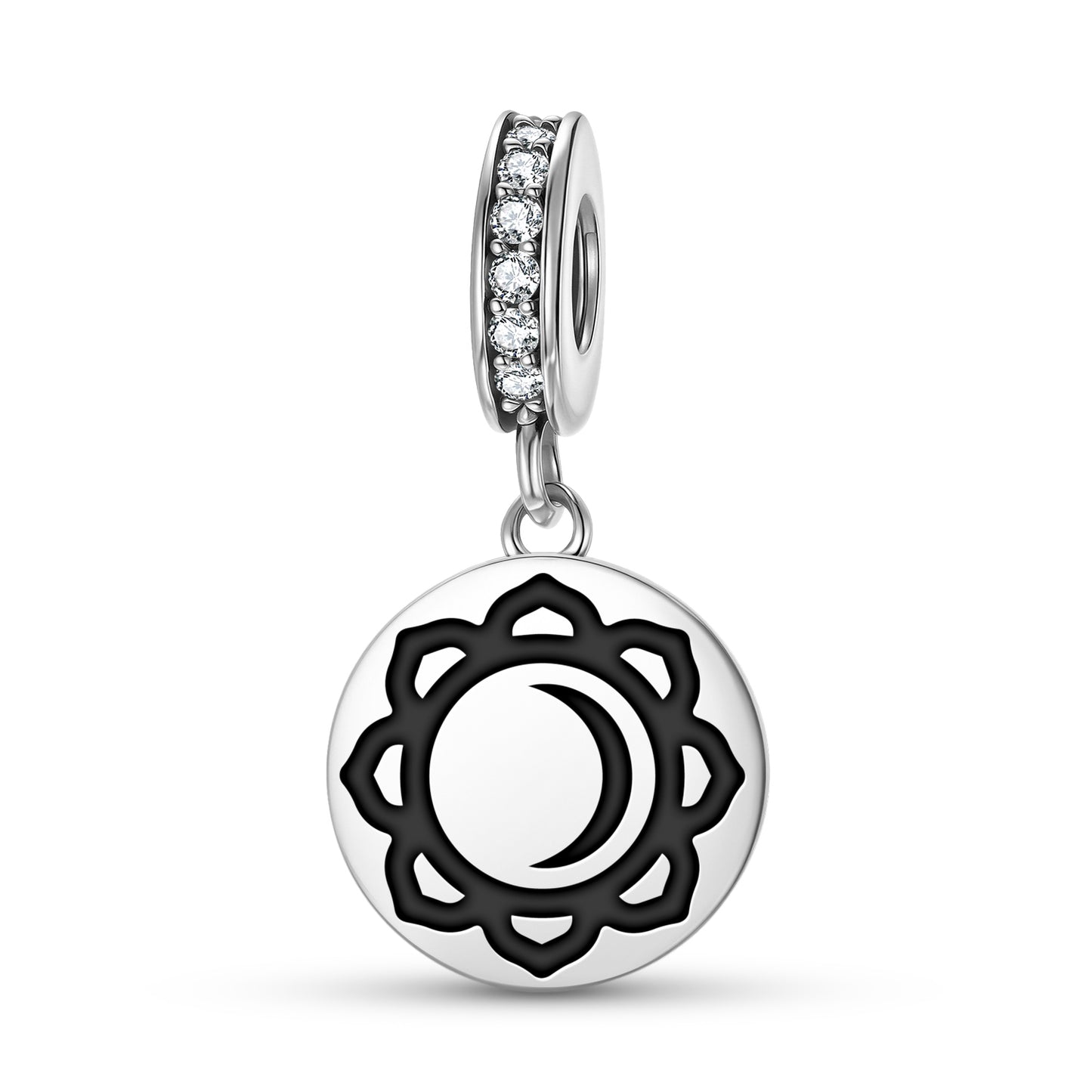 Chandra Hindu Symbols Pendant Dangle Charm