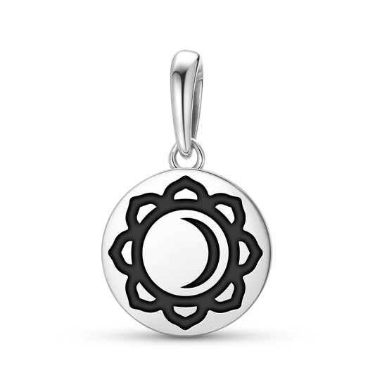 Chandra Hindu Symbols Pendant Dangle Charm
