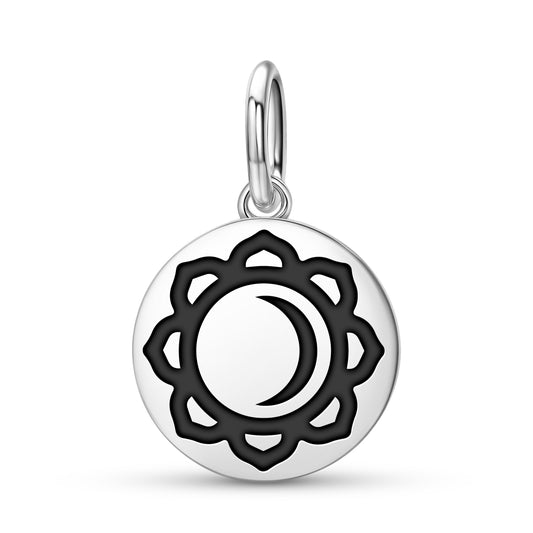 Chandra Hindu Symbols Pendant Dangle Charm