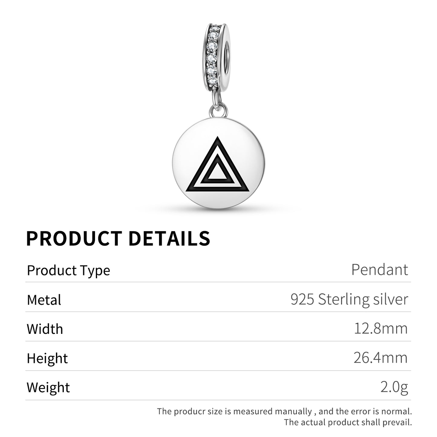 Trikona Hindu Symbols Pendant Dangle Charm