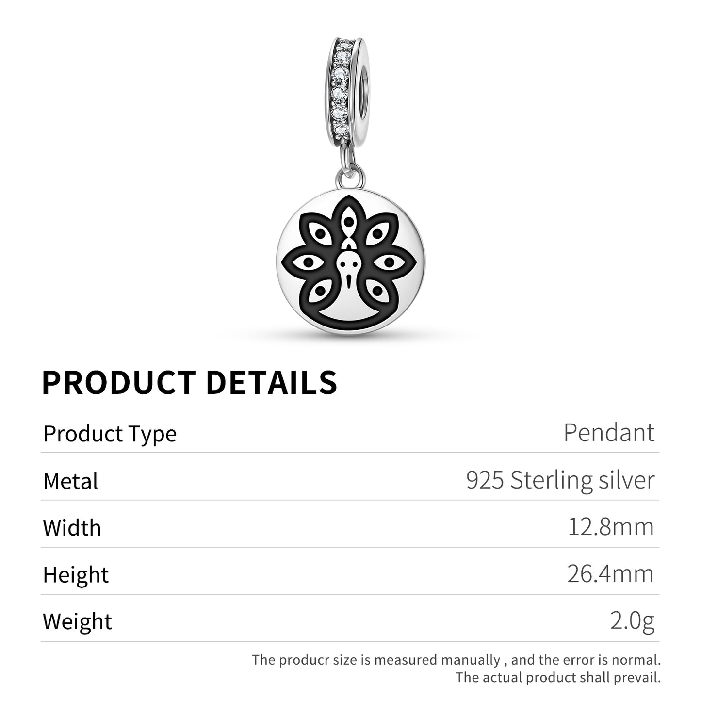 Mayil Mayur Hindu Symbols Pendant Dangle Charm