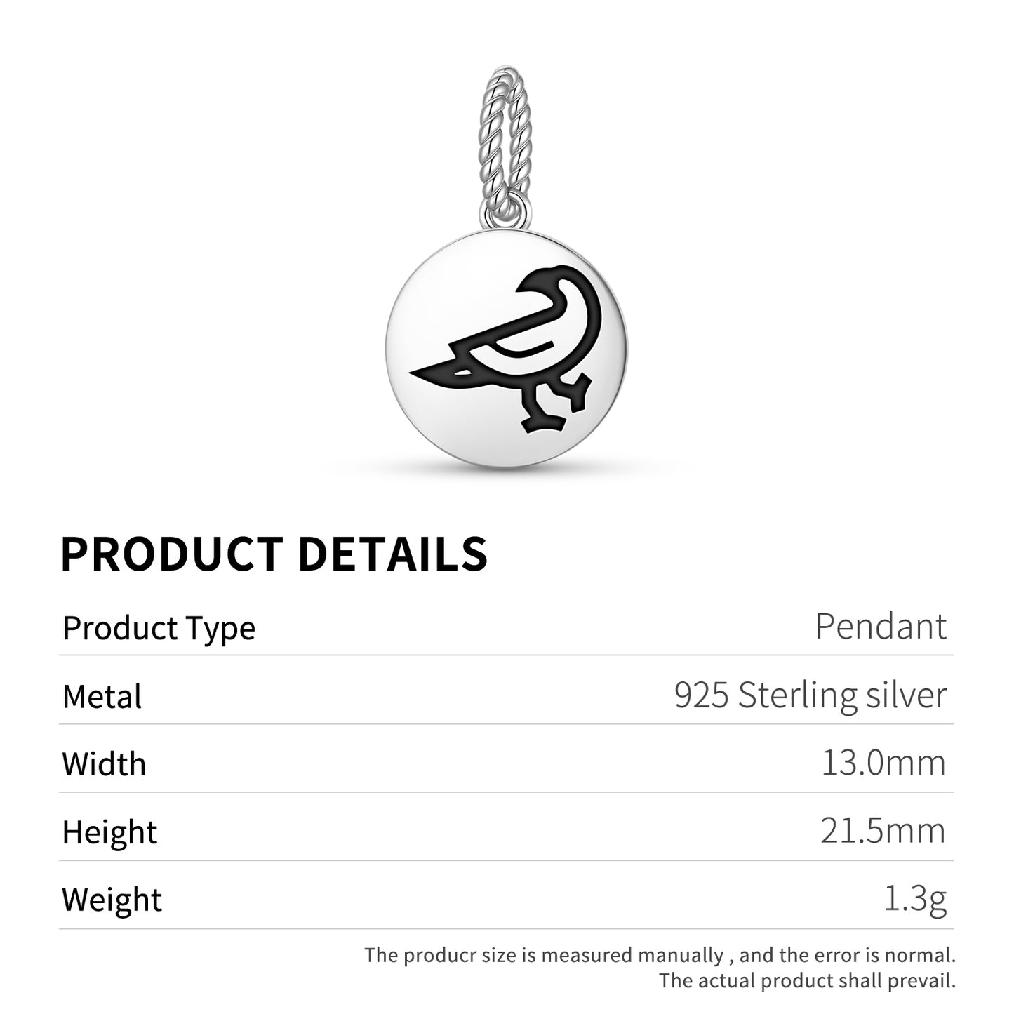 RAVEN Animal Symbols Pendant Dangle Charm