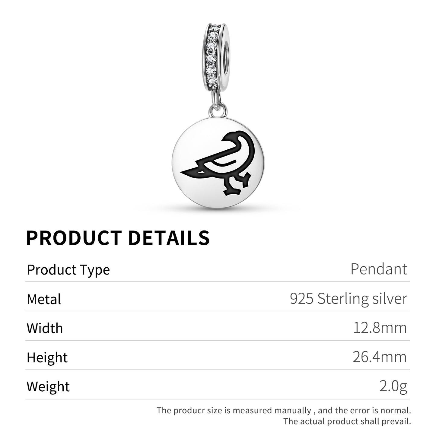 RAVEN Animal Symbols Pendant Dangle Charm