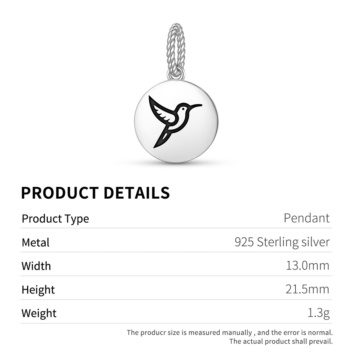 HUMMINGBIRD Animal Symbols Pendant Dangle Charm