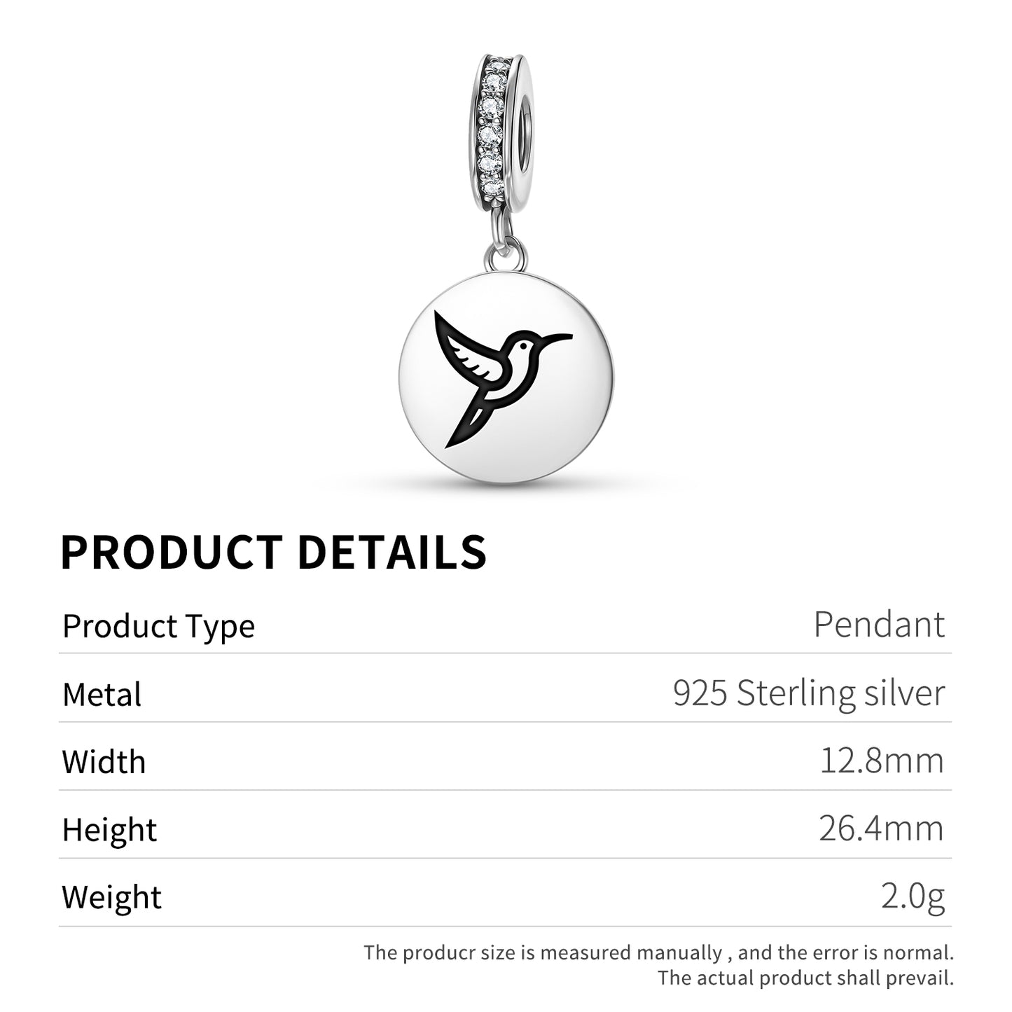 HUMMINGBIRD Animal Symbols Pendant Dangle Charm