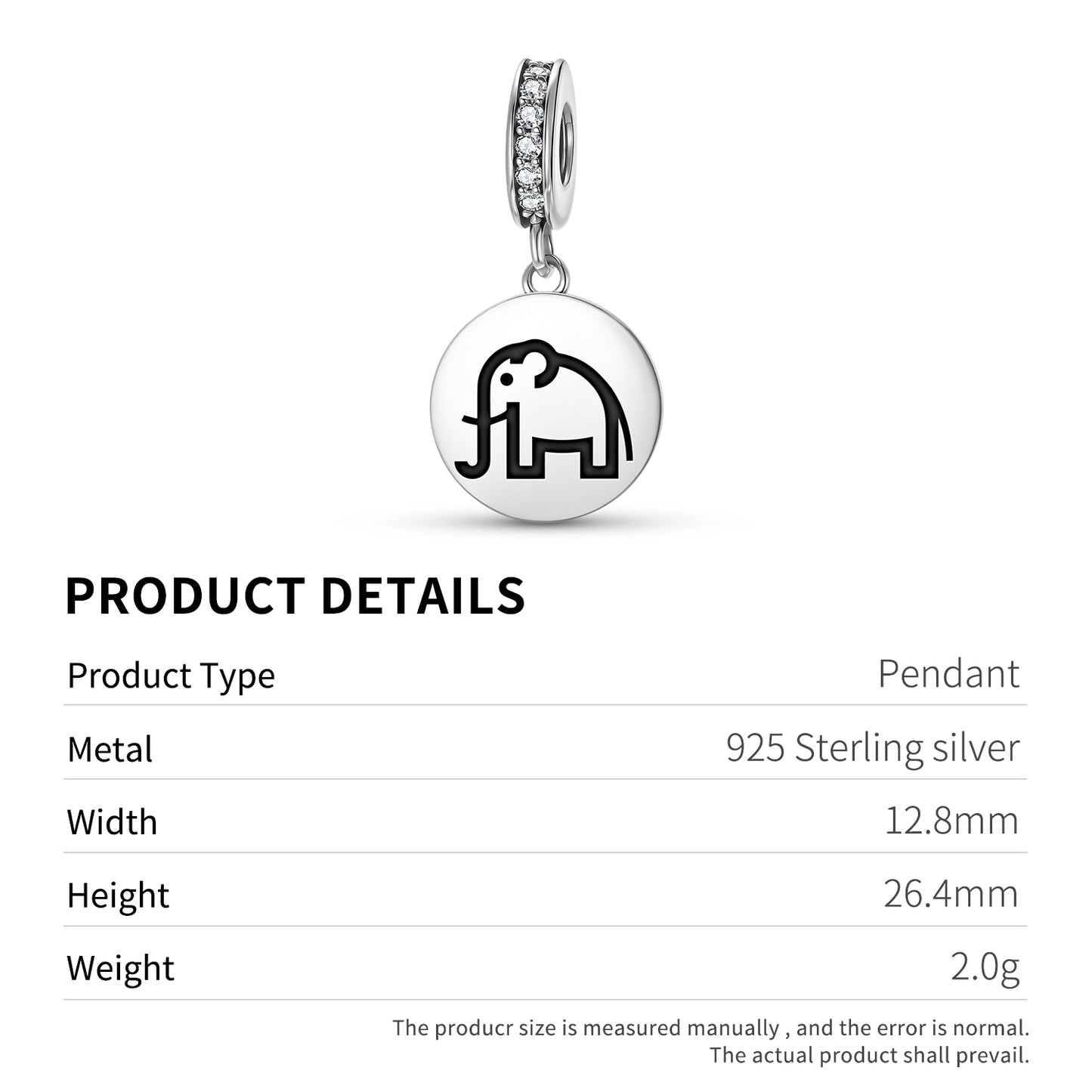 ELEPHANT Animal Symbols Pendant Dangle Charm