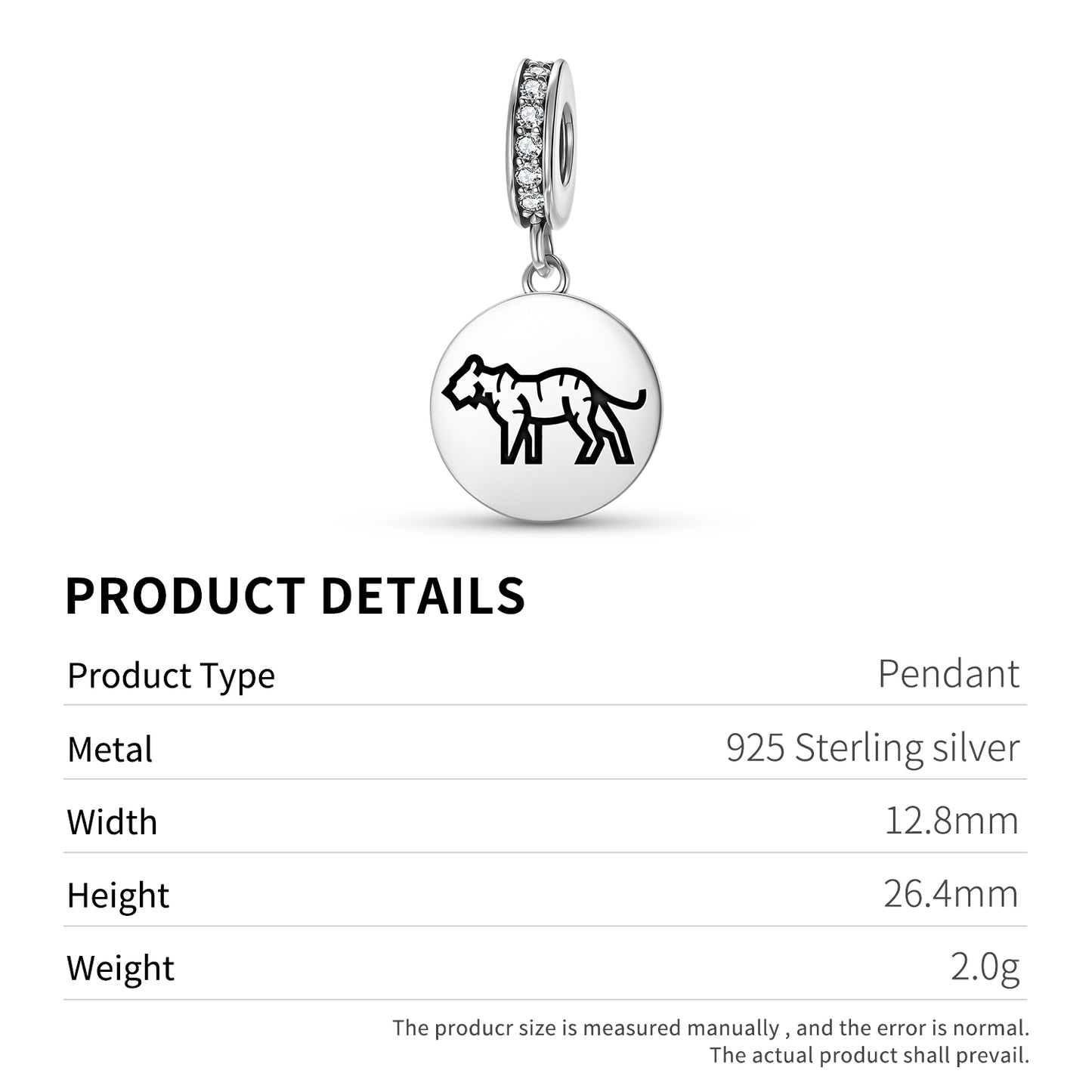 TIGER Animal Symbols Pendant Dangle Charm