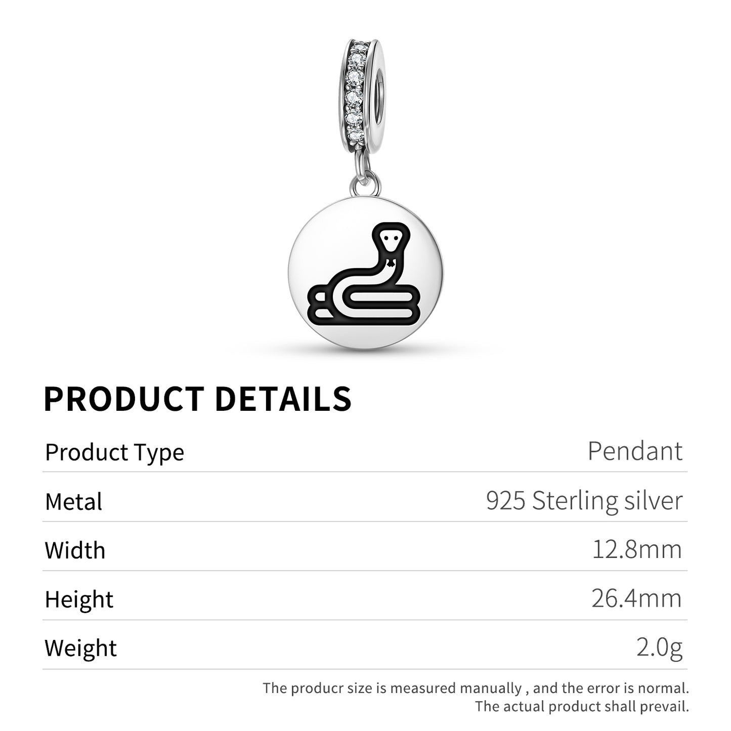 SERPENT Animal Symbols Pendant Dangle Charm