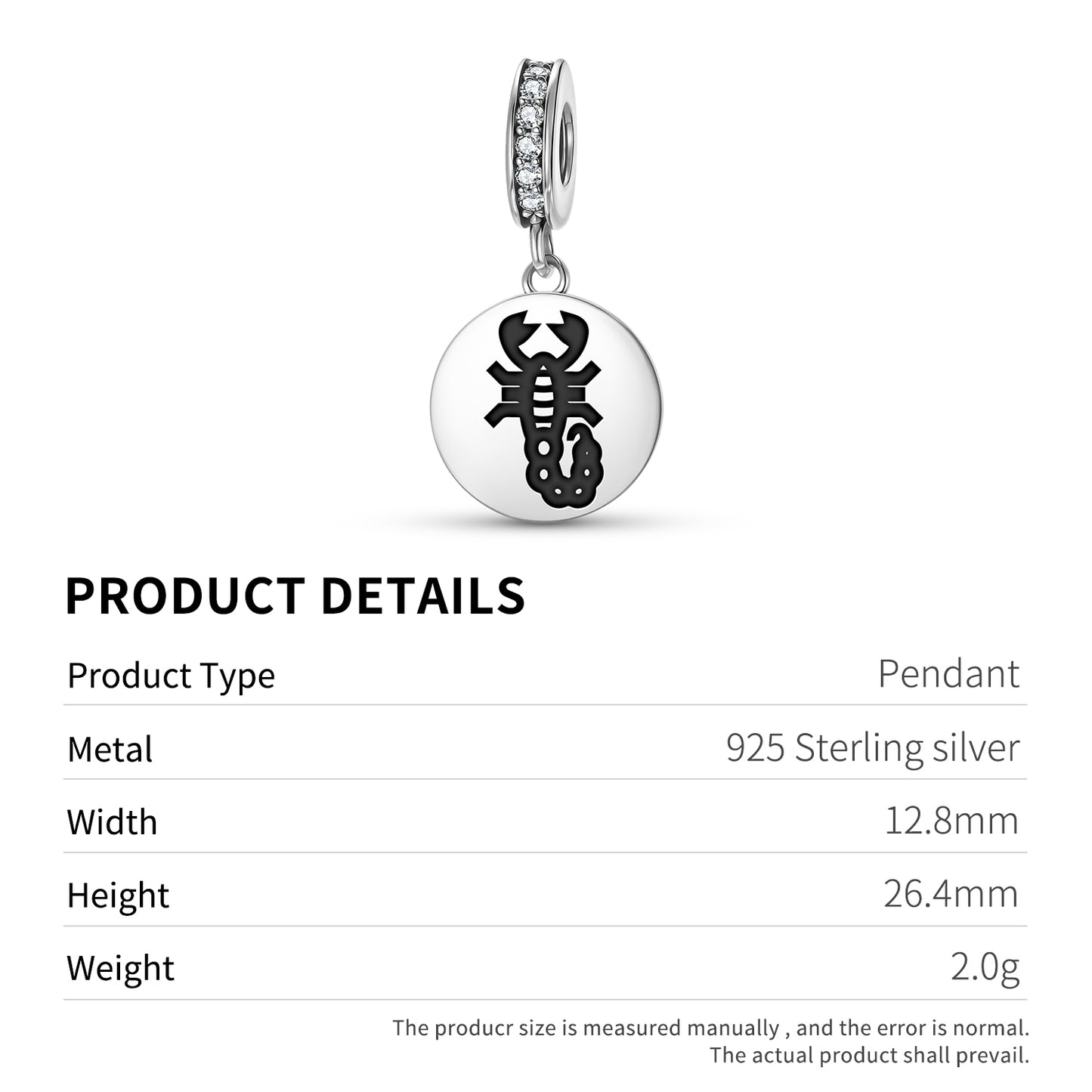 SCORPION Animal Symbols Pendant Dangle Charm