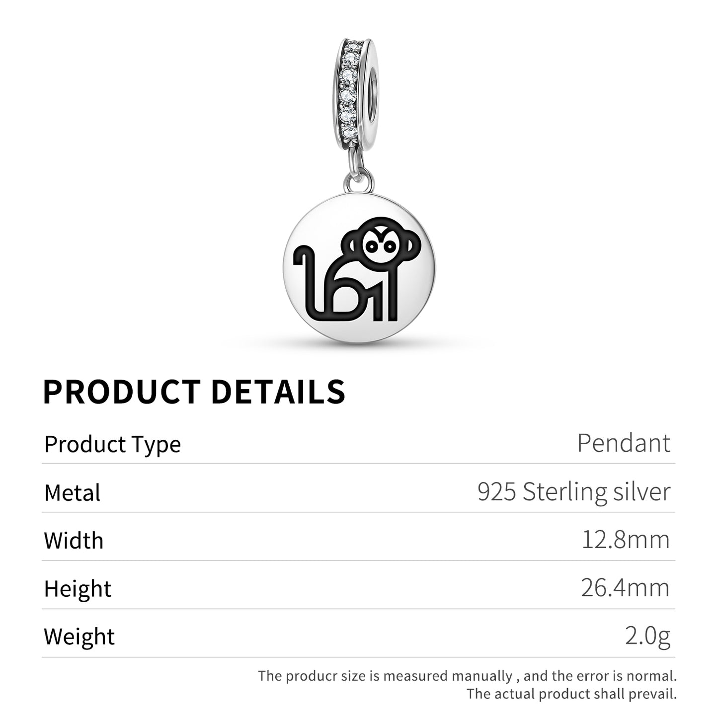 MONKEY Animal Symbols Pendant Dangle Charm