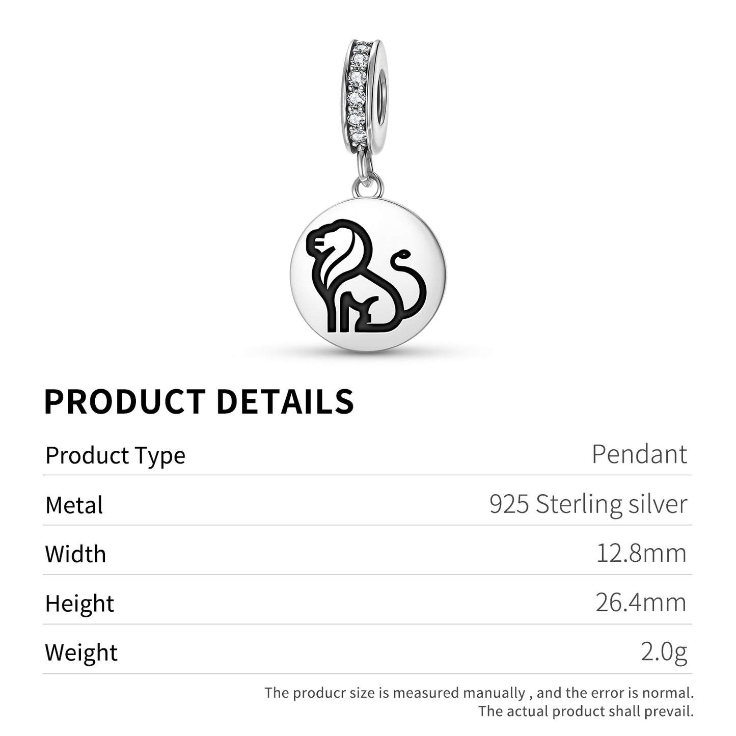 LION Animal Symbols Pendant Dangle Charm