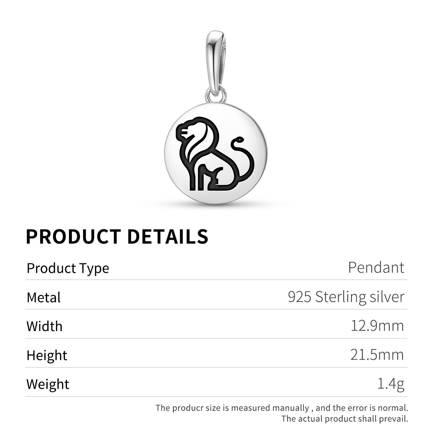 LION Animal Symbols Pendant Dangle Charm