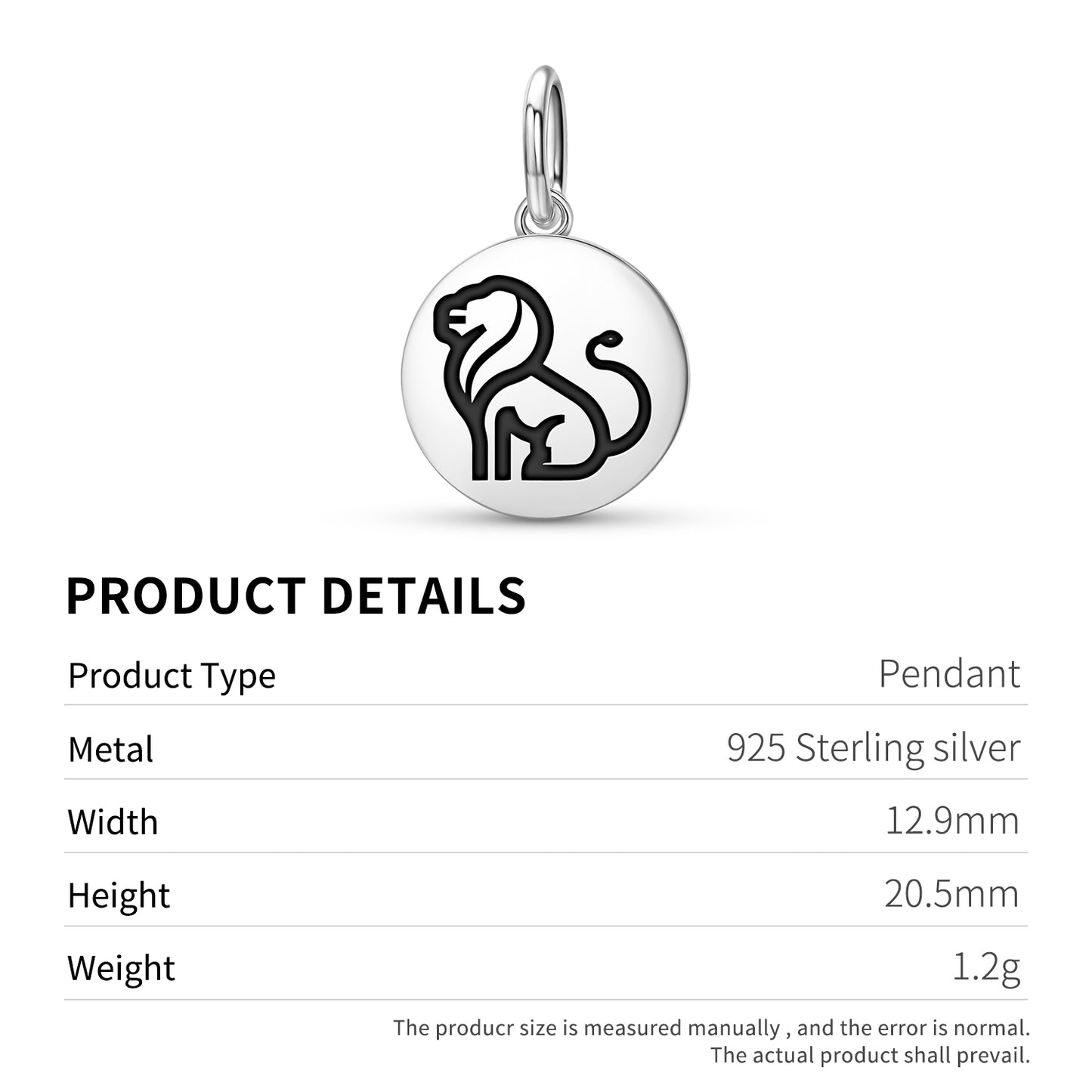LION Animal Symbols Pendant Dangle Charm