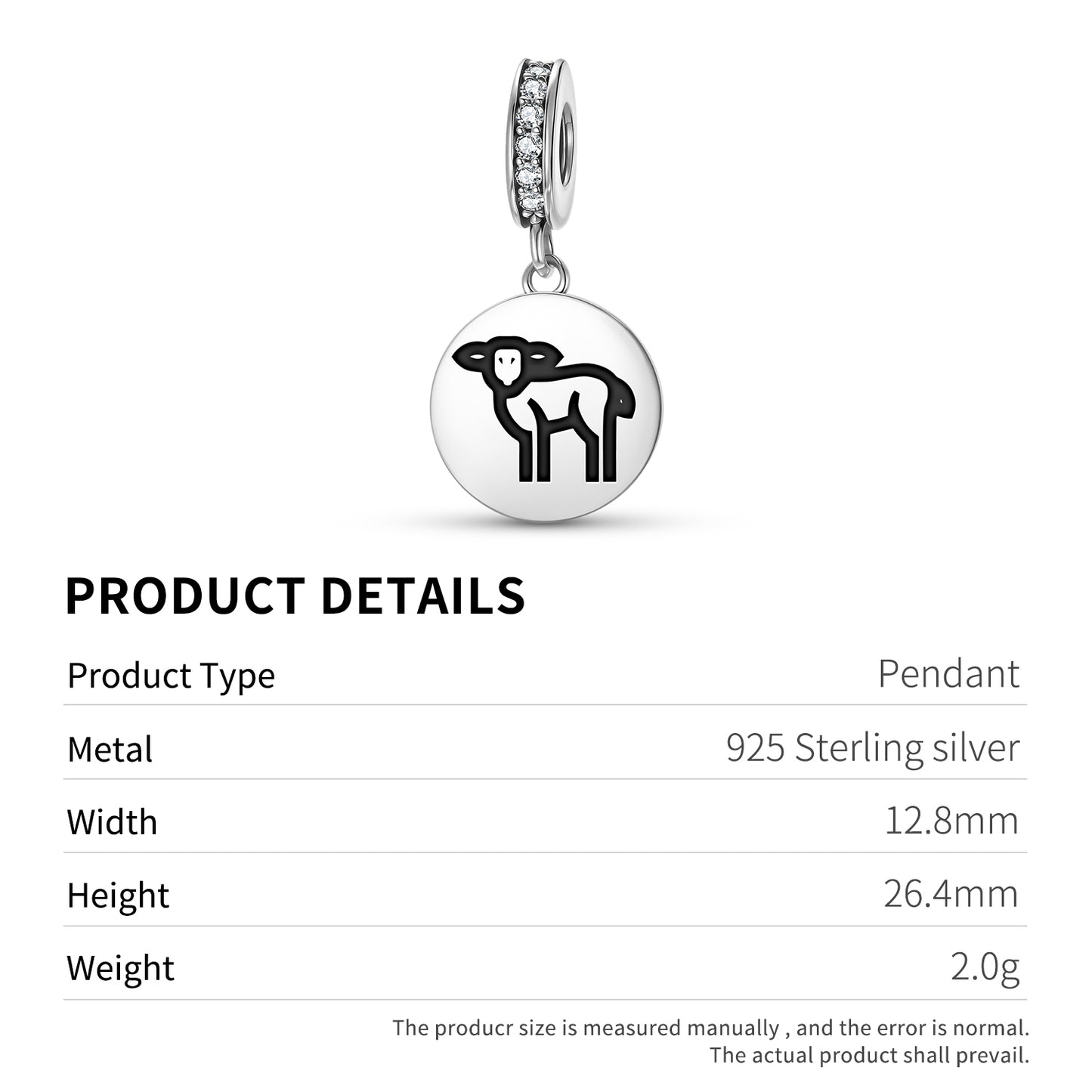 LAMB Animal Symbols Pendant Dangle Charm