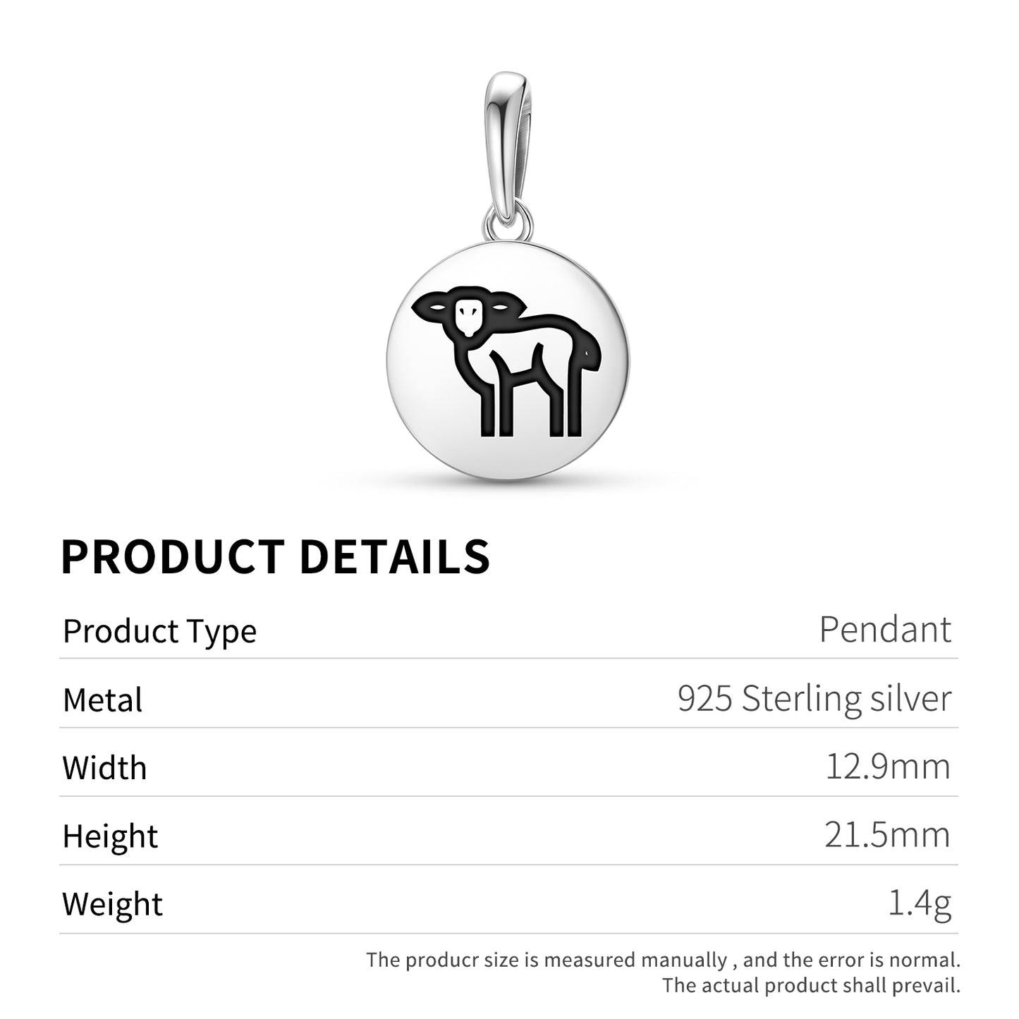 LAMB Animal Symbols Pendant Dangle Charm