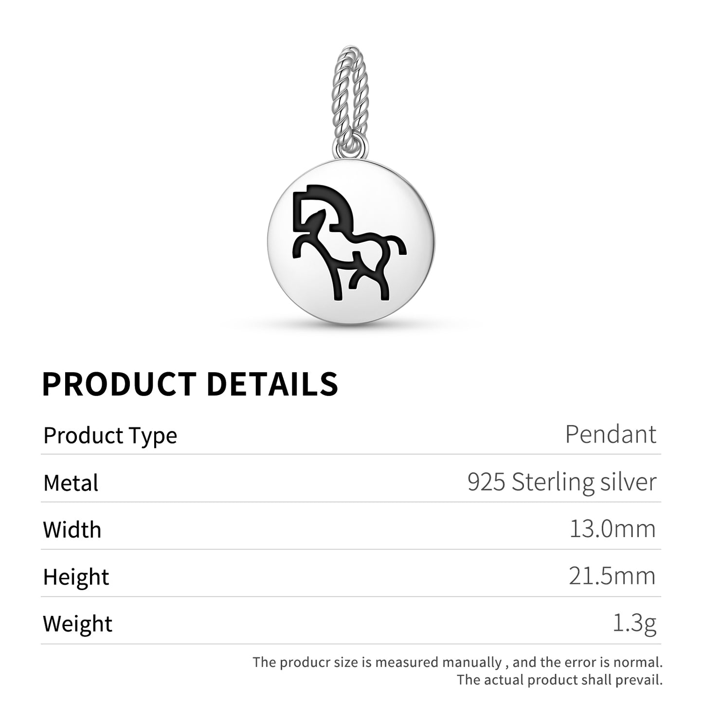 HORSE Animal Symbols Pendant Dangle Charm
