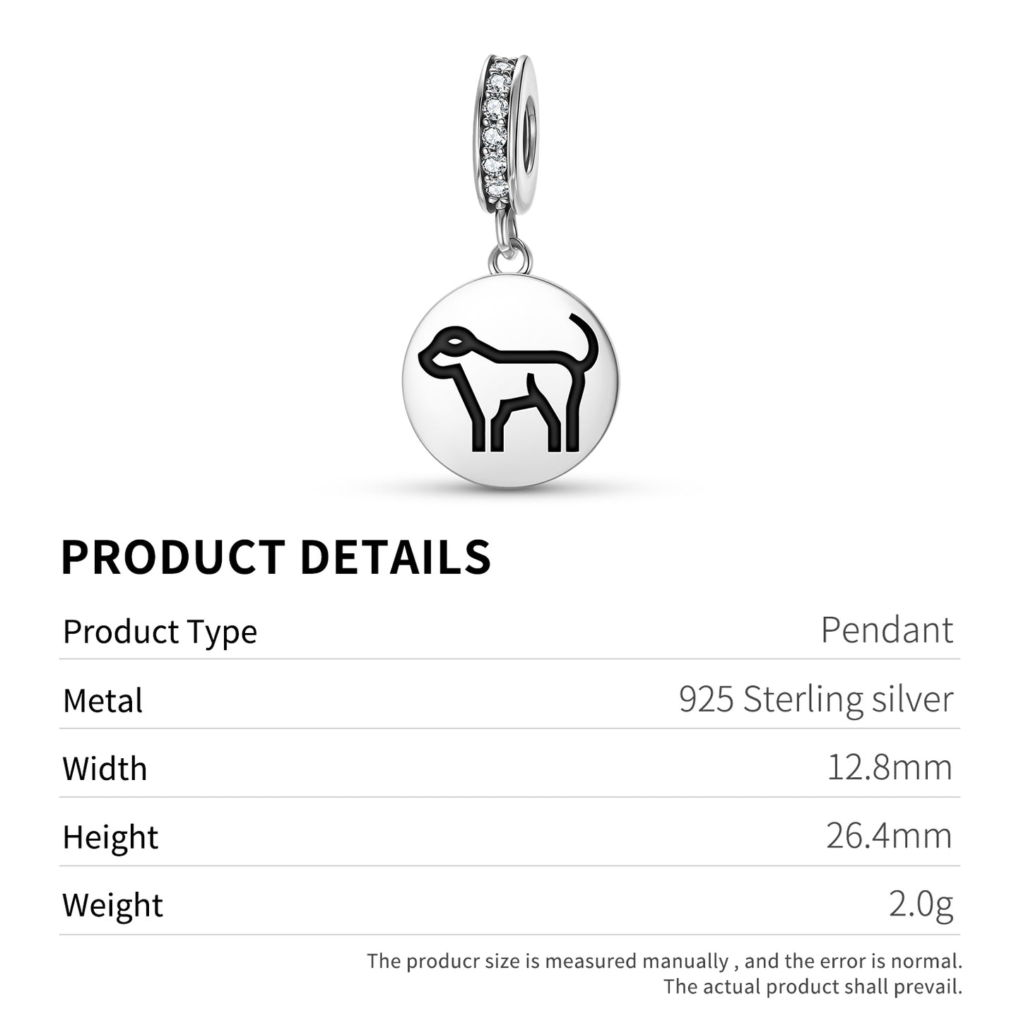 DOG Animal Symbols Pendant Dangle Charm