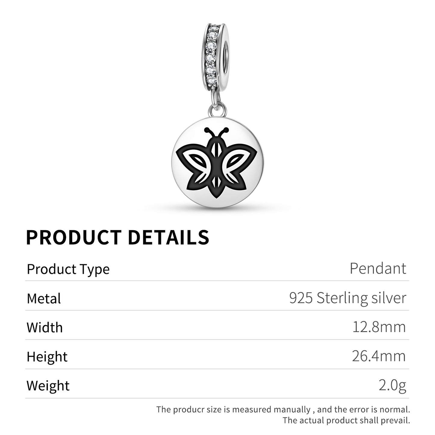 BUTTERFLY Animal Symbols Pendant Dangle Charm