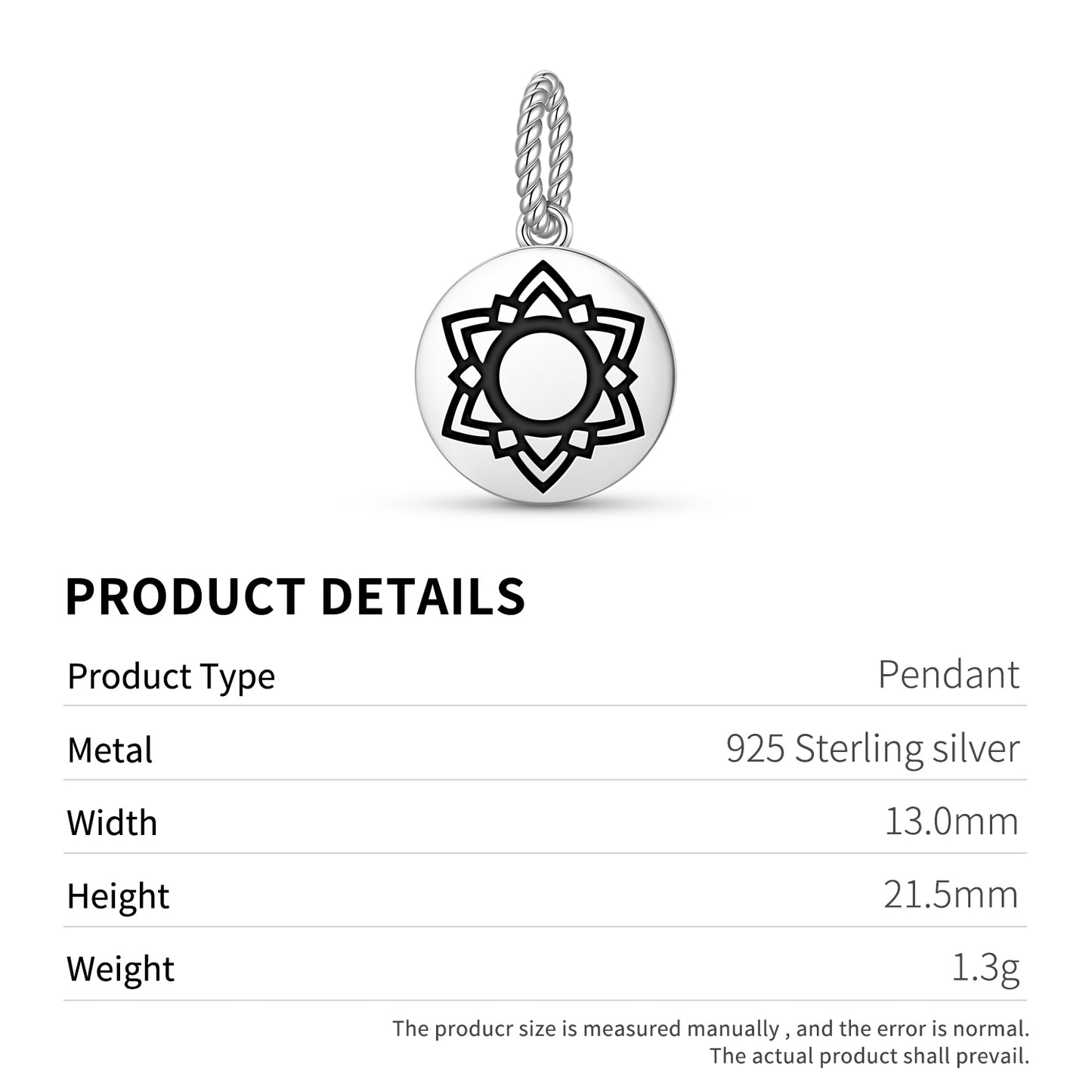 Sahasrara – Crown chakra Chakra Symbols Pendant Dangle Charm