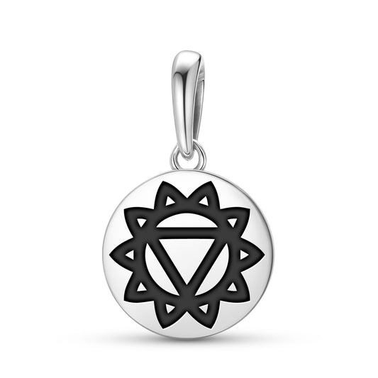 Manipura – Solar plexus chakra Chakra Symbols Pendant Dangle Charm