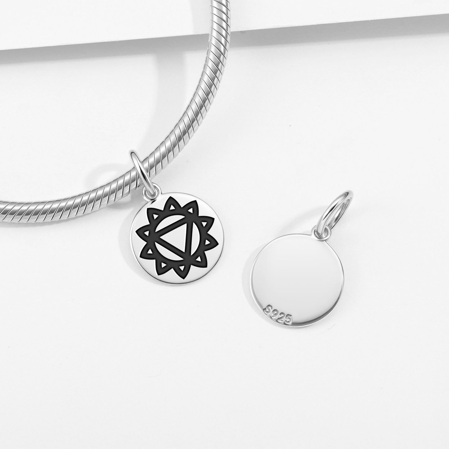 Manipura – Solar plexus chakra Chakra Symbols Pendant Dangle Charm