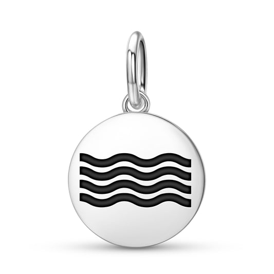 Water Mu Lemurian Symbols Pendant Dangle Charm