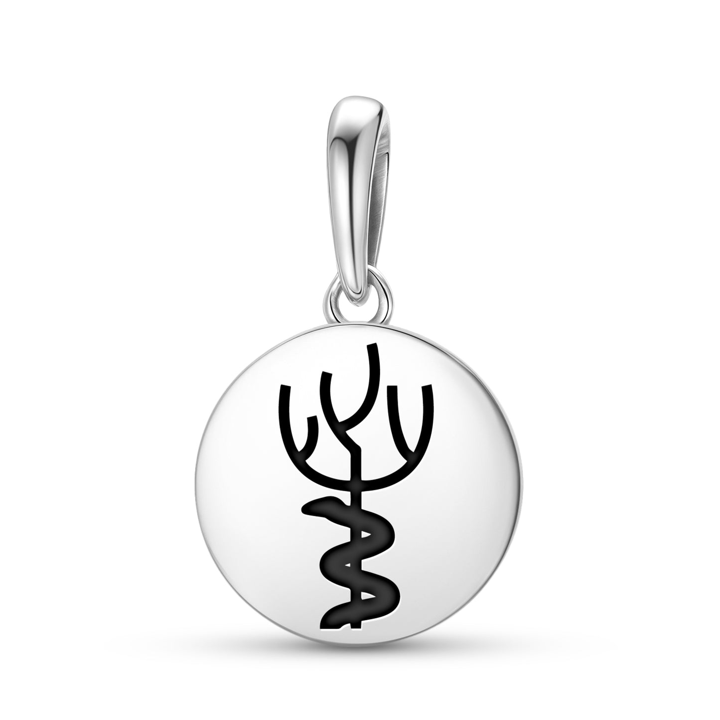 Tree of Life and Serpent Mu Lemurian Symbols Pendant Dangle Charm