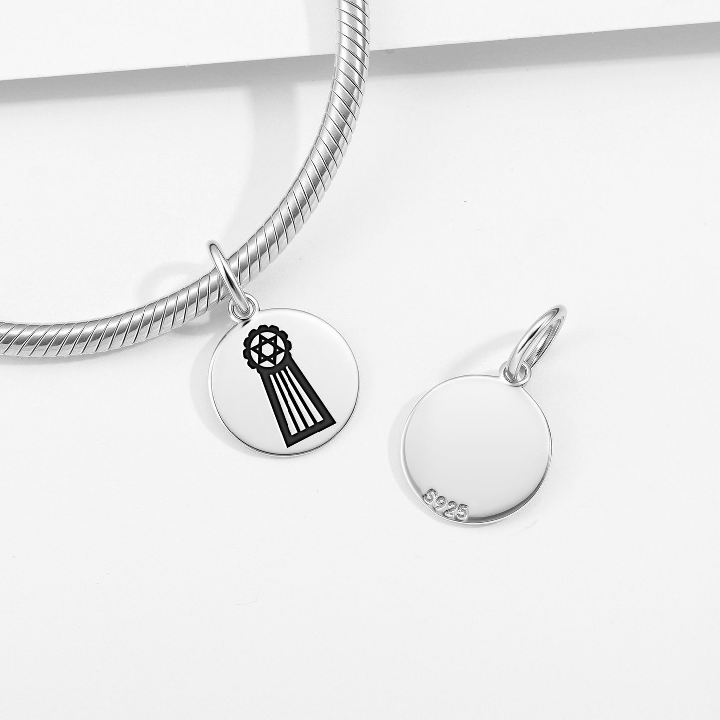 Cosmogonic Diagram Mu Lemurian Symbols Pendant Dangle Charm