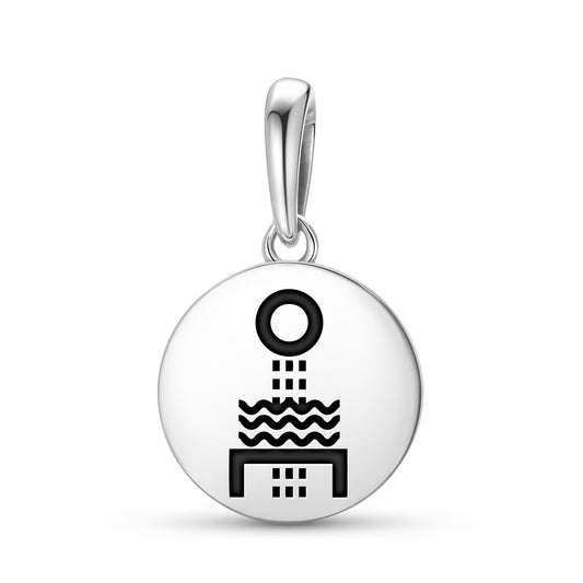 Cosmic Eggs Mu Lemurian Symbols Pendant Dangle Charm