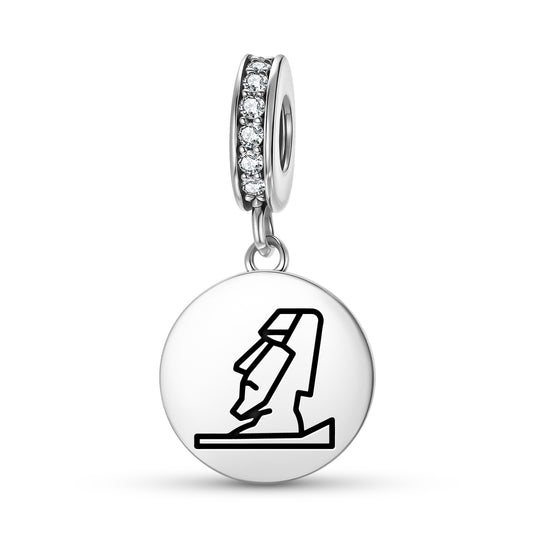 Moai Statue Easter Island Rapa Nui Symbols Pendant Dangle Charm