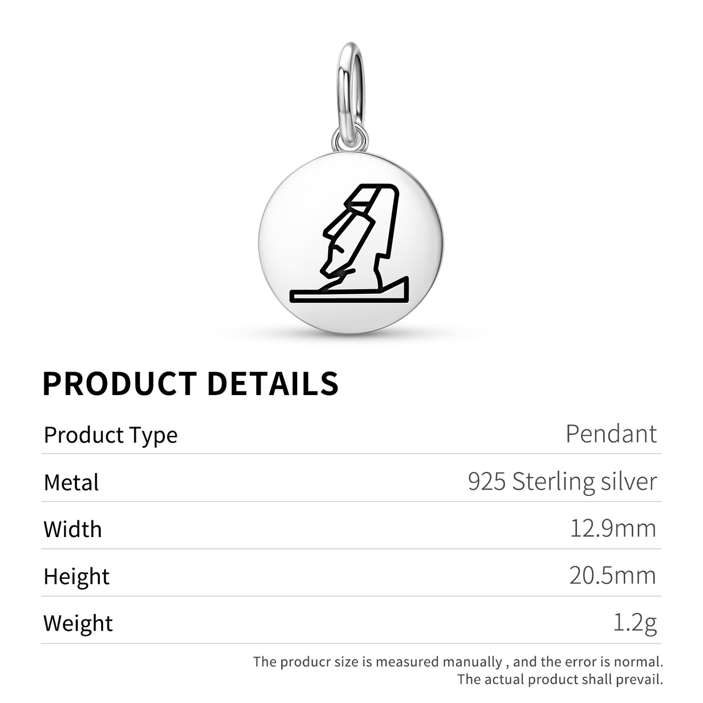 Moai Statue Easter Island Rapa Nui Symbols Pendant Dangle Charm