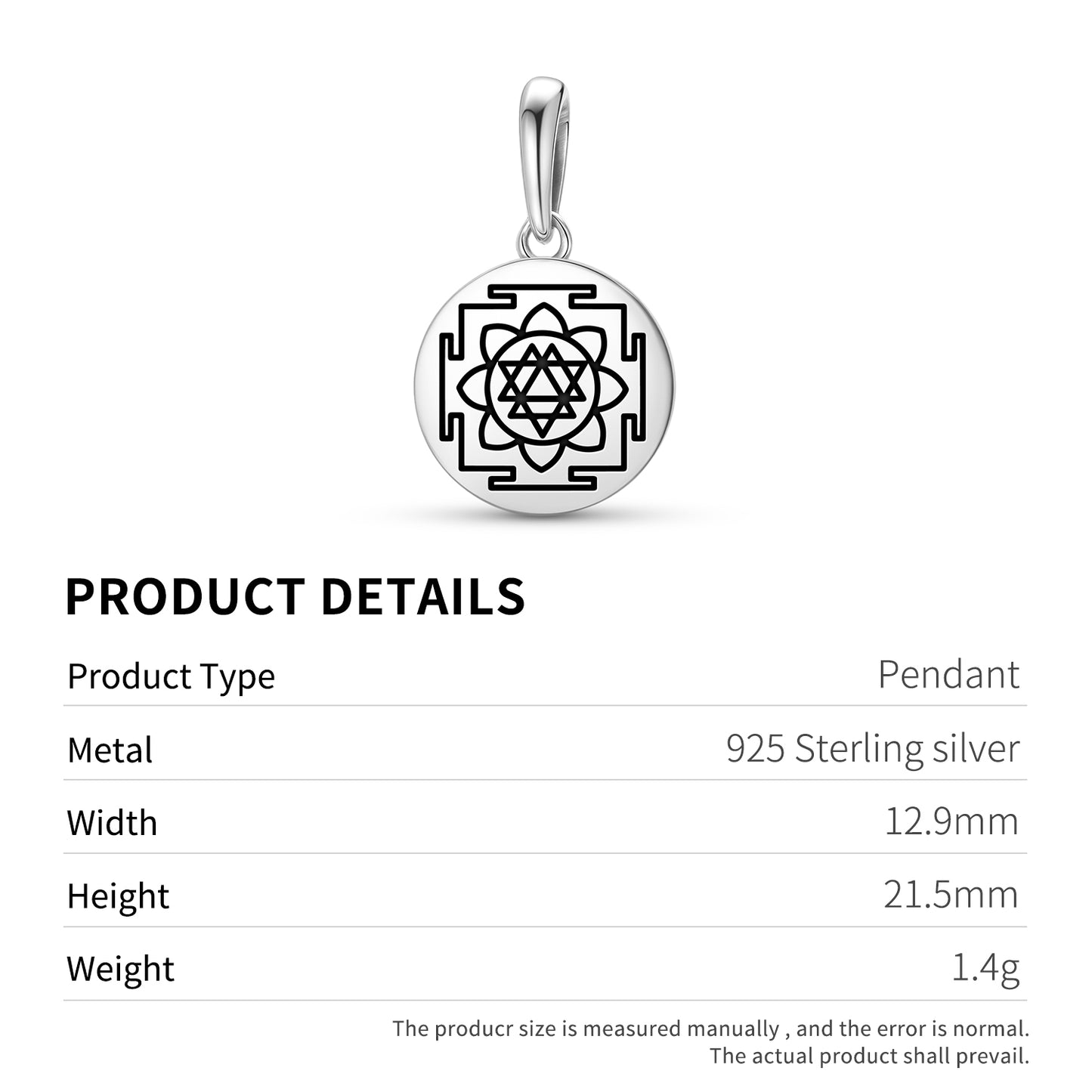 Durga Yantra Yantra Symbols Pendant Dangle Charm