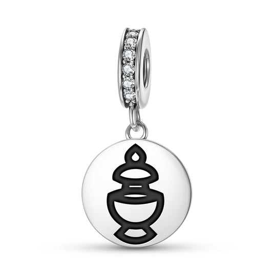 Kumbha – Treasure Vase Ashtamangala Symbols Pendant Dangle Charm