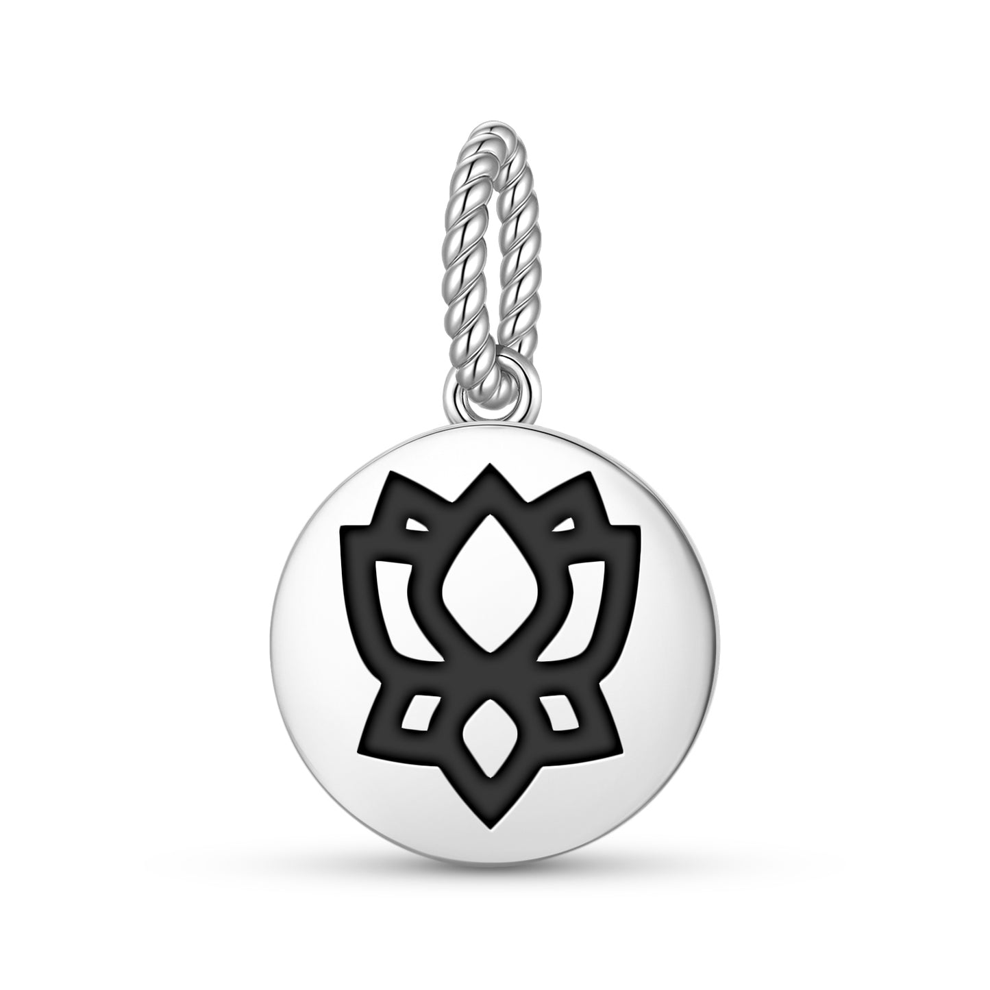 Padme – Lotus Ashtamangala Symbols Pendant Dangle Charm