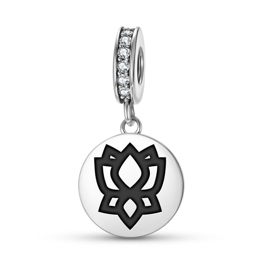 Padme – Lotus Ashtamangala Symbols Pendant Dangle Charm