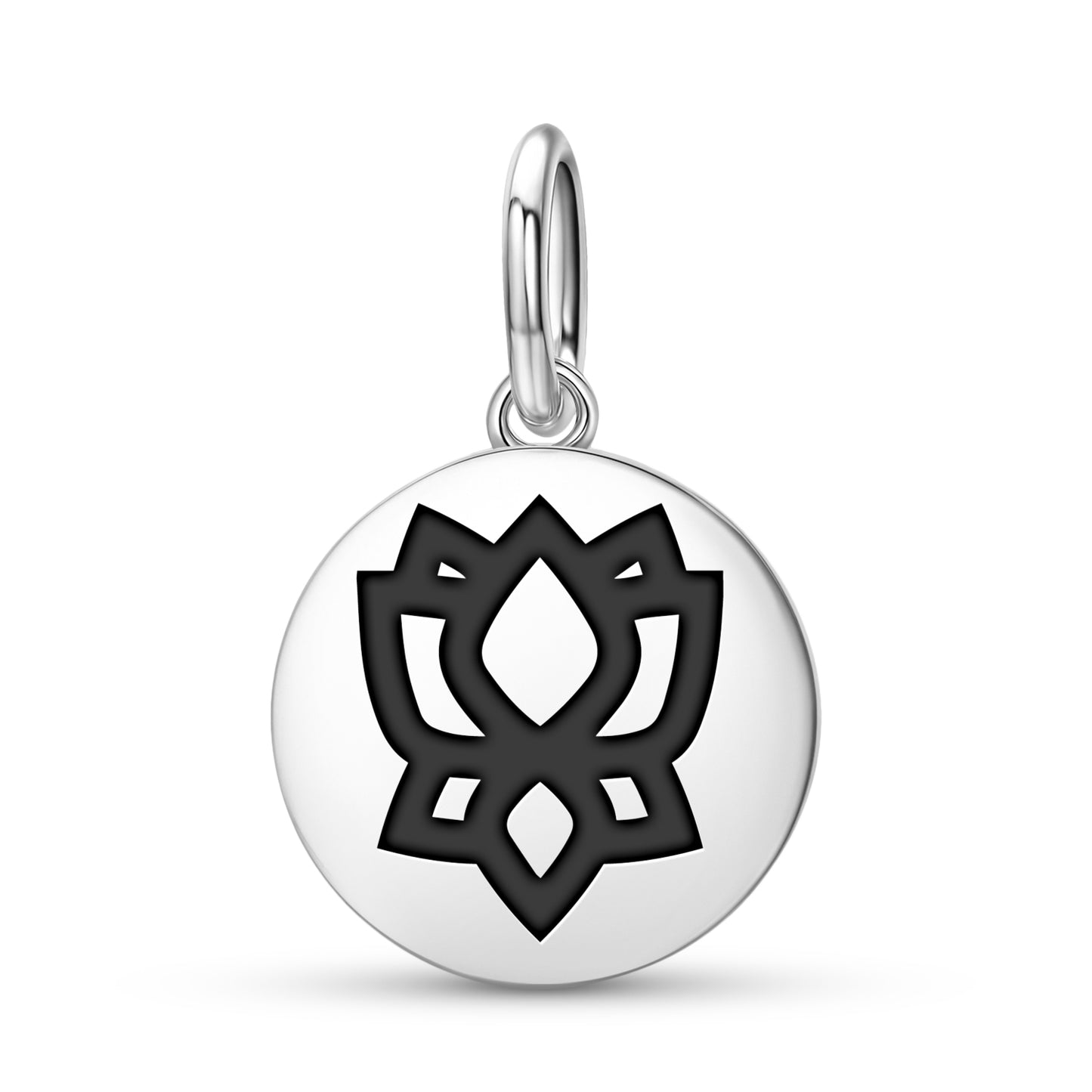Padme – Lotus Ashtamangala Symbols Pendant Dangle Charm