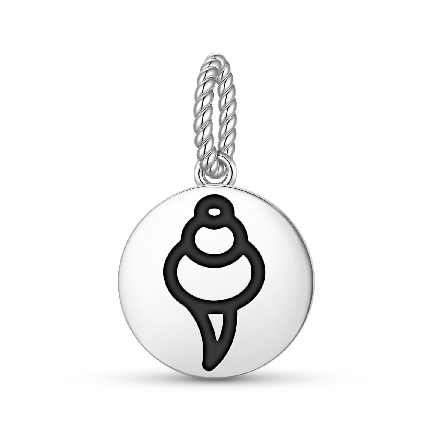 Shankha – Conch Shell Ashtamangala Symbols Pendant Dangle Charm