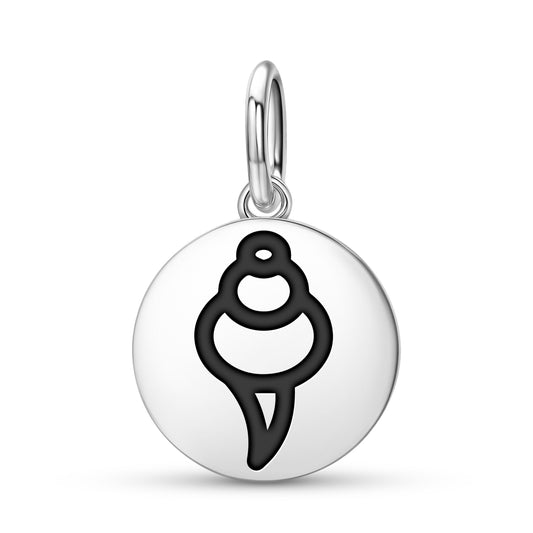 Shankha – Conch Shell Ashtamangala Symbols Pendant Dangle Charm