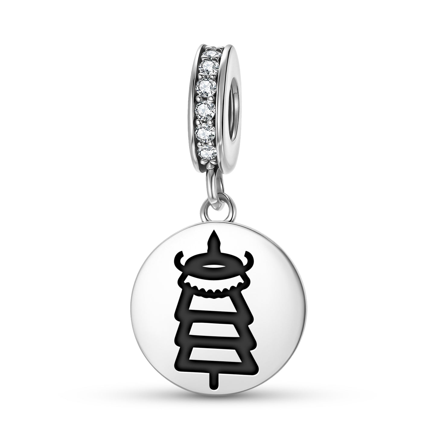 Dhvaja – Victory Banner Ashtamangala Symbols Pendant Dangle Charm