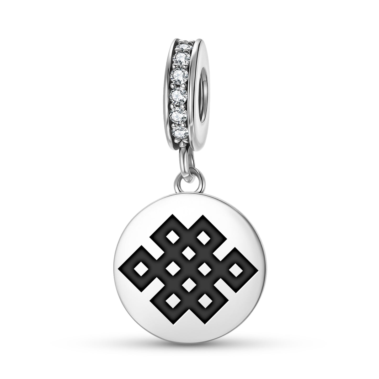 Shrivatsa – Endless Knot Ashtamangala Symbols Pendant Dangle Charm